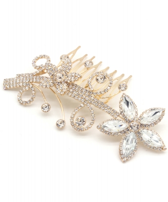 Rhinestone Hair Comb Hair Accessory HM300106 GDCL